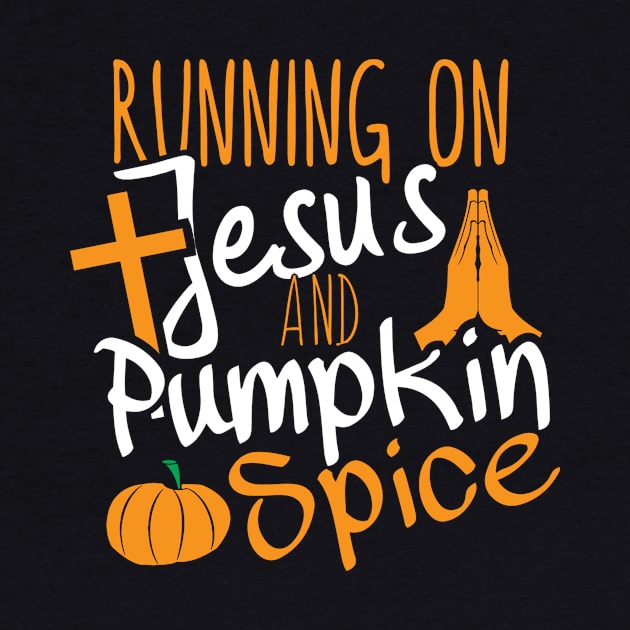 Funny Pumpkin Spice, Jesus Christian Design print by Blue Zebra